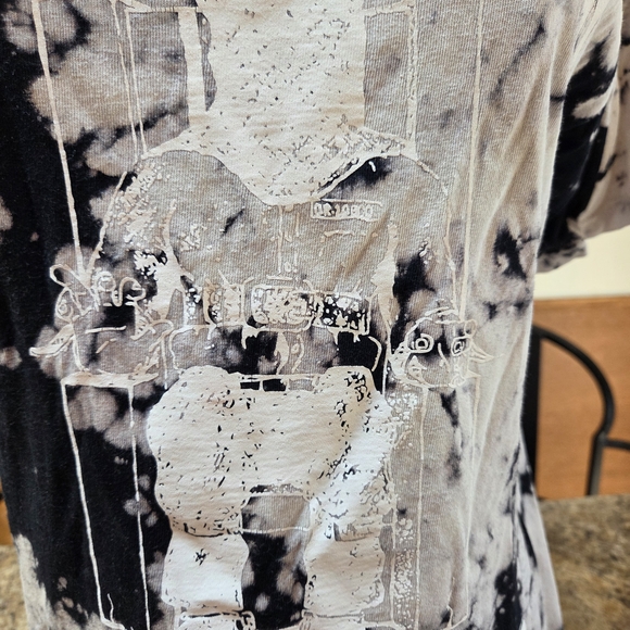 Death Row Records Black and White Tie-Dye T-Shirt - Picture 4 of 5